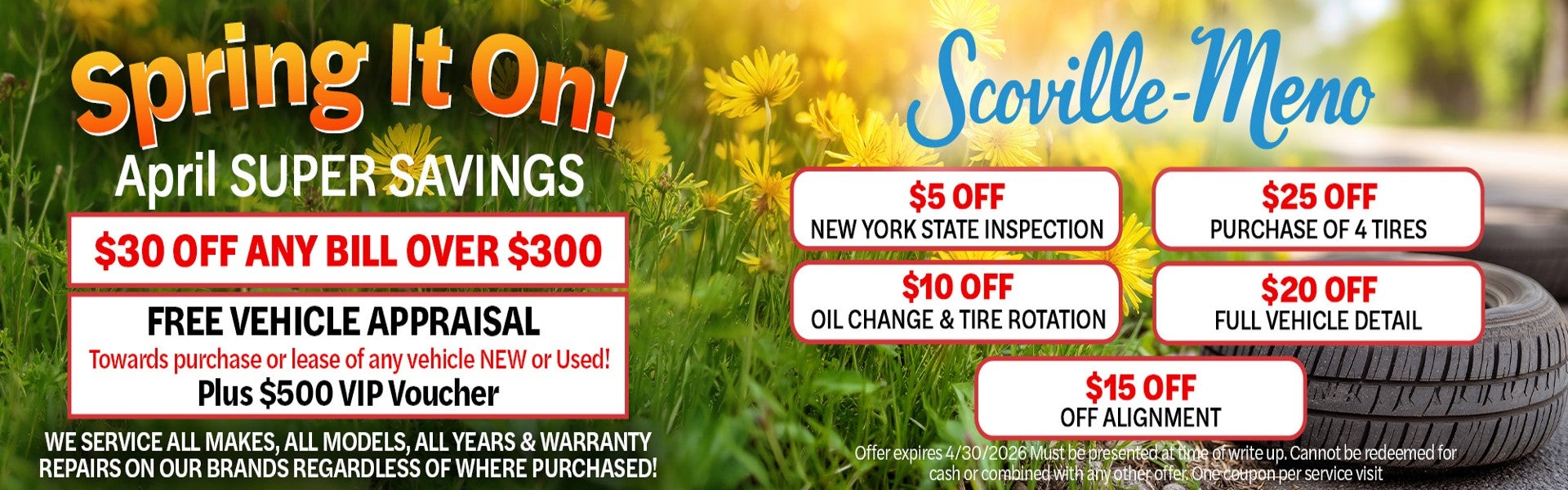 SCOVILLE MEMO APRIL SUPER SAVINGS